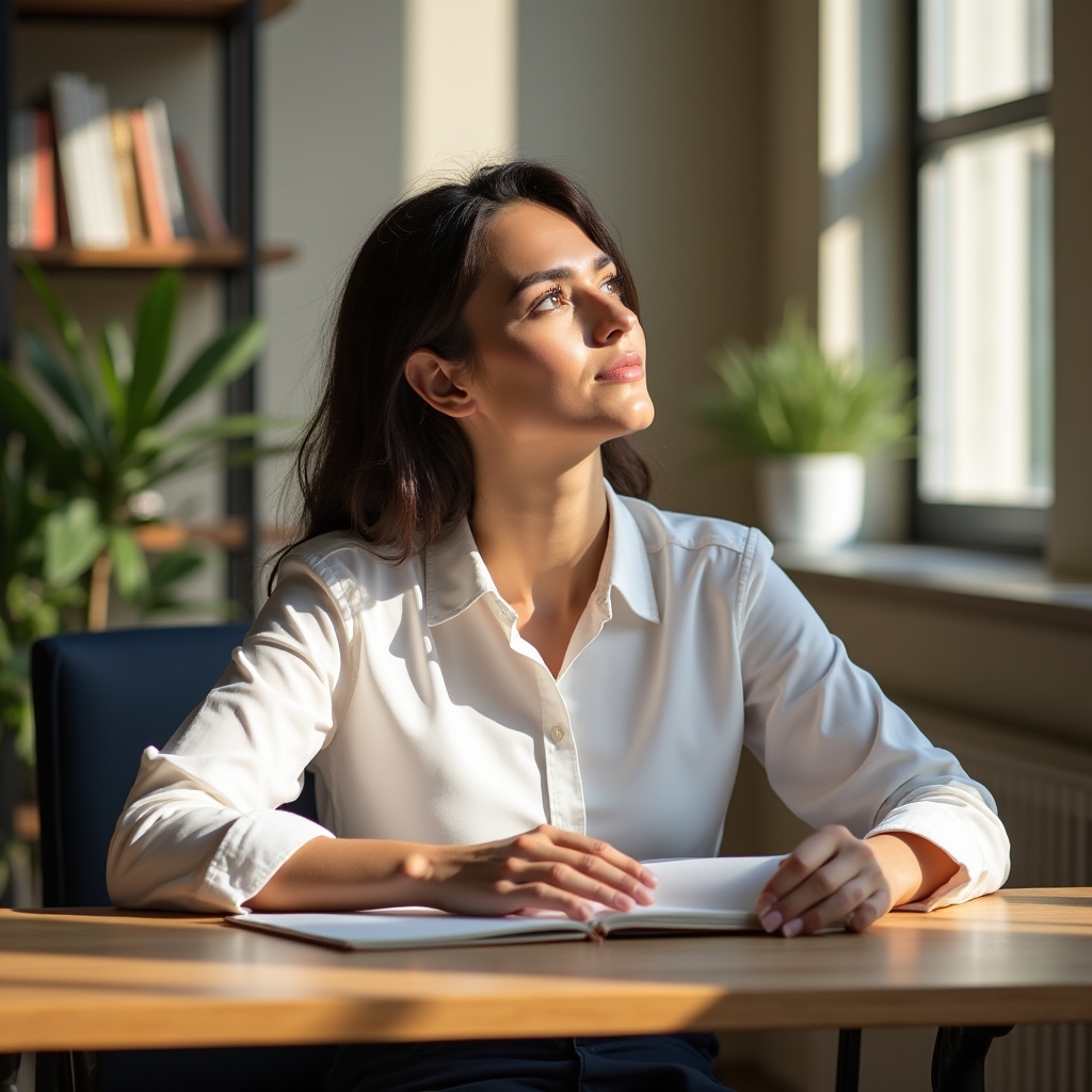 Persona che riflette sulle proprie abitudini finanziarie quotidiane
